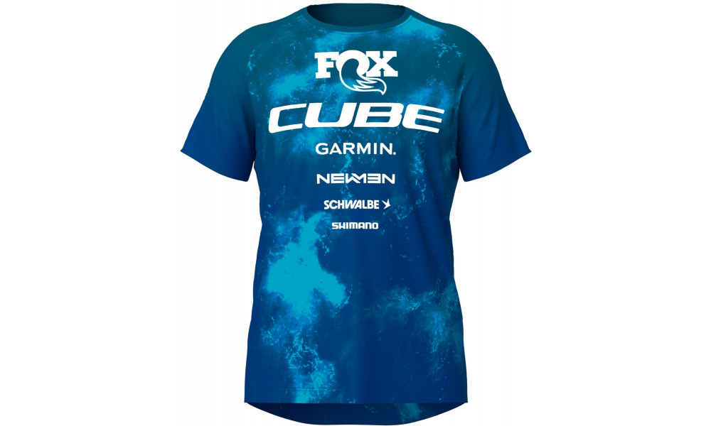 Pyöräilypaita Cube X Actionteam MTB S/S blue'n'green - 1