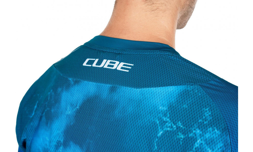Pyöräilypaita Cube X Actionteam MTB S/S blue'n'green - 3