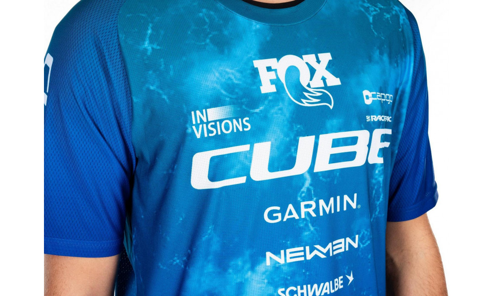 Pyöräilypaita Cube X Actionteam MTB S/S blue'n'green - 4