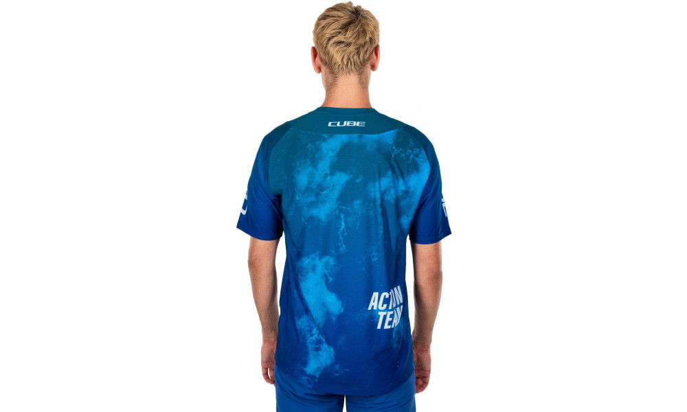 Pyöräilypaita Cube X Actionteam MTB S/S blue'n'green - 5
