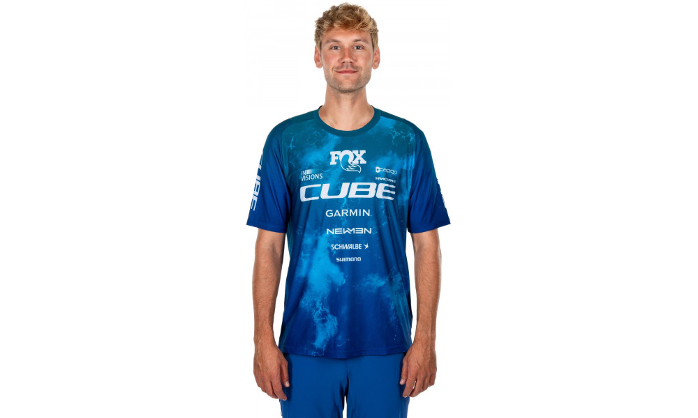 Pyöräilypaita Cube X Actionteam MTB S/S blue'n'green - 6