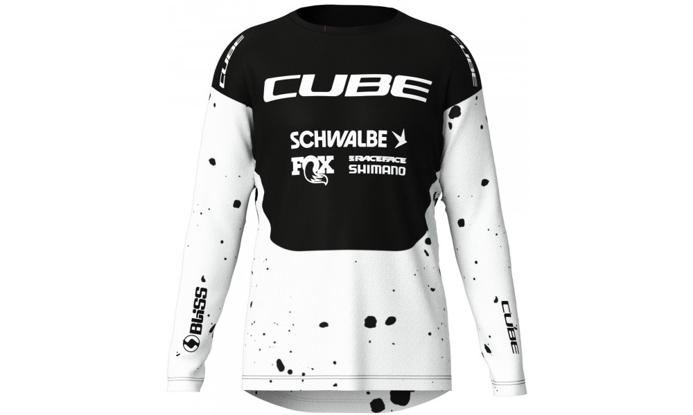 Pyöräilypaita Cube X Factory Racing MTB L/S black'n'white - 1