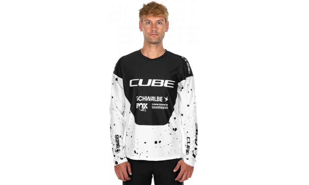 Pyöräilypaita Cube X Factory Racing MTB L/S black'n'white - 4