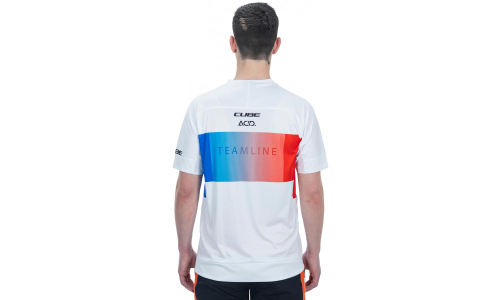 Pyöräilypaita Cube Round S/S MTB white'n'blue'n'red - 4