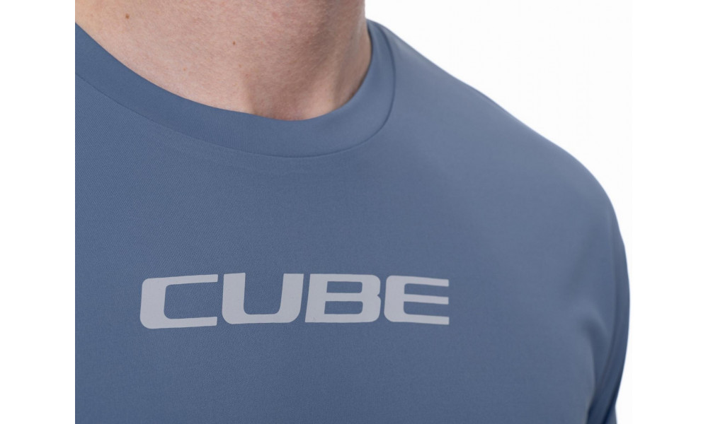 Pyöräilypaita Cube Round TECH MTB S/S smoke blue - 2