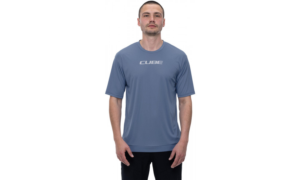 Pyöräilypaita Cube Round TECH MTB S/S smoke blue - 4