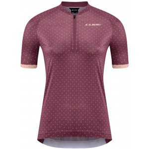 Pyöräilypaita Cube MTB WS S/S Half Zip berry