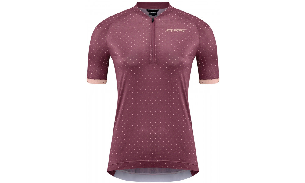 Pyöräilypaita Cube MTB WS S/S Half Zip berry - 1