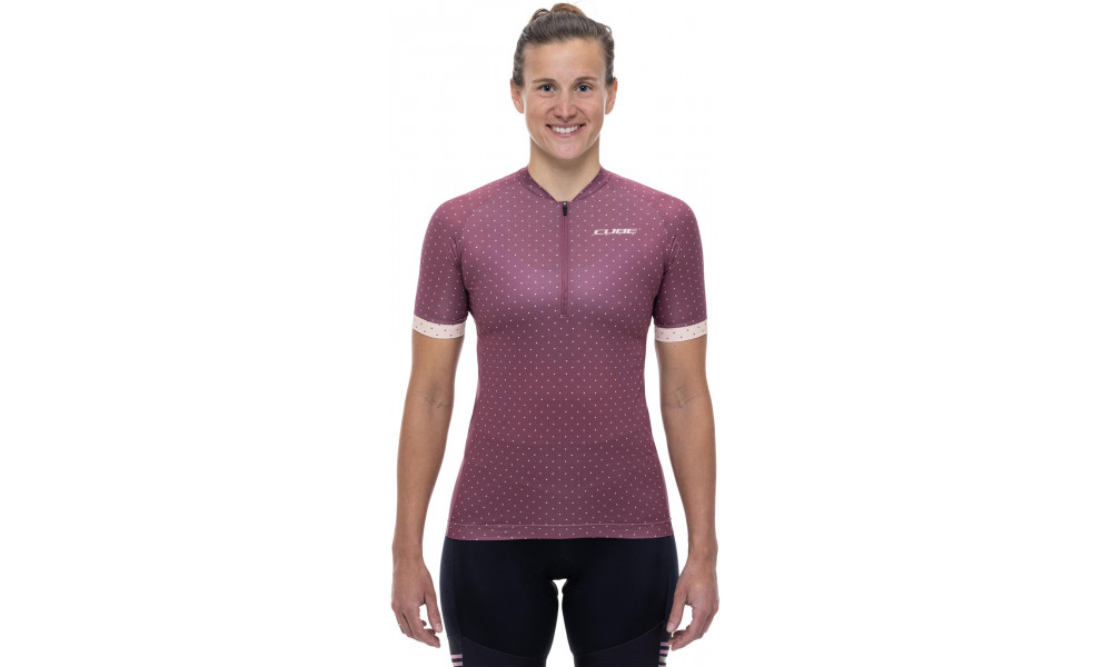 Pyöräilypaita Cube MTB WS S/S Half Zip berry - 3