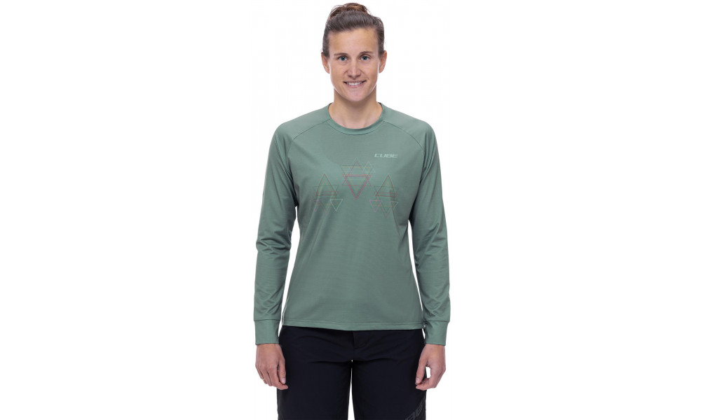 Pyöräilypaita Cube Round MTB WS L/S green - 4