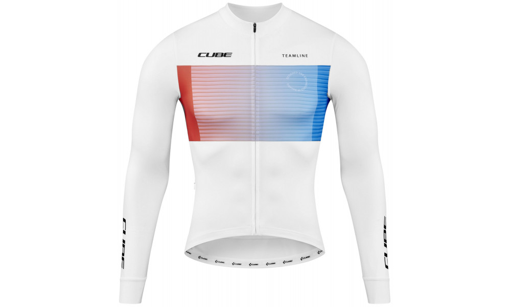 Pyöräilypaita Cube Road/XC L/S white'n'blue'n'red - 1