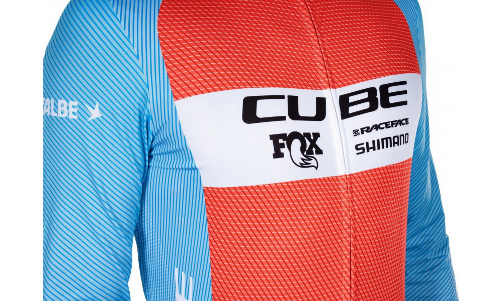 Pyöräilypaita Cube X Factory Racing Road/XC L/S blue'n'orange - 2