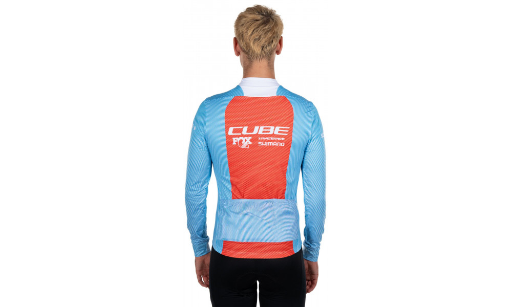 Pyöräilypaita Cube X Factory Racing Road/XC L/S blue'n'orange - 5