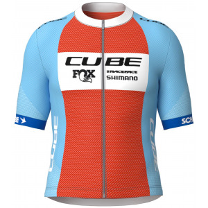 Pyöräilypaita Cube X Factory Racing Road/XC S/S blue'n'orange
