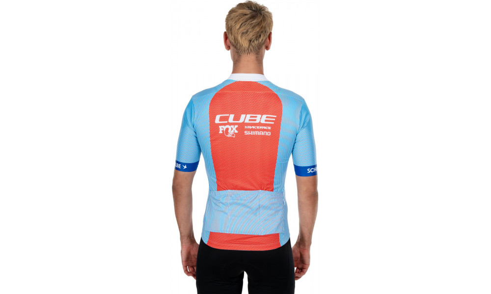 Pyöräilypaita Cube X Factory Racing Road/XC S/S blue'n'orange - 2