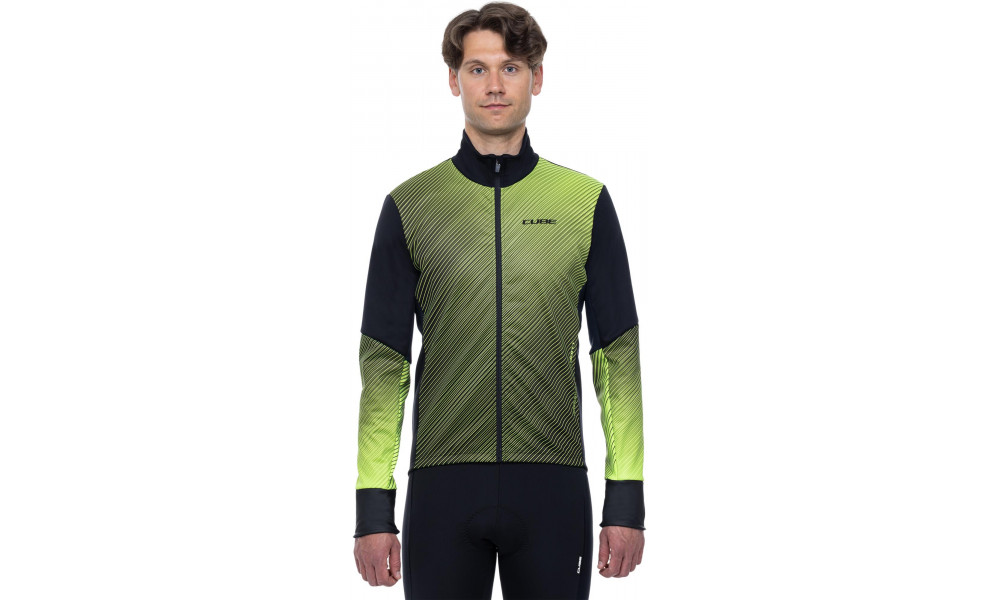 Pyöräilytakki Cube Softshell Road/XC Safety black'n'neon yellow - 5