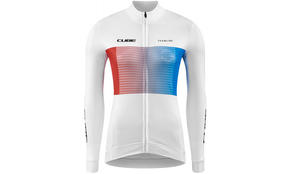 Pyöräilypaita Cube WS Road/XC L/S white'n'blue'n'red - 1