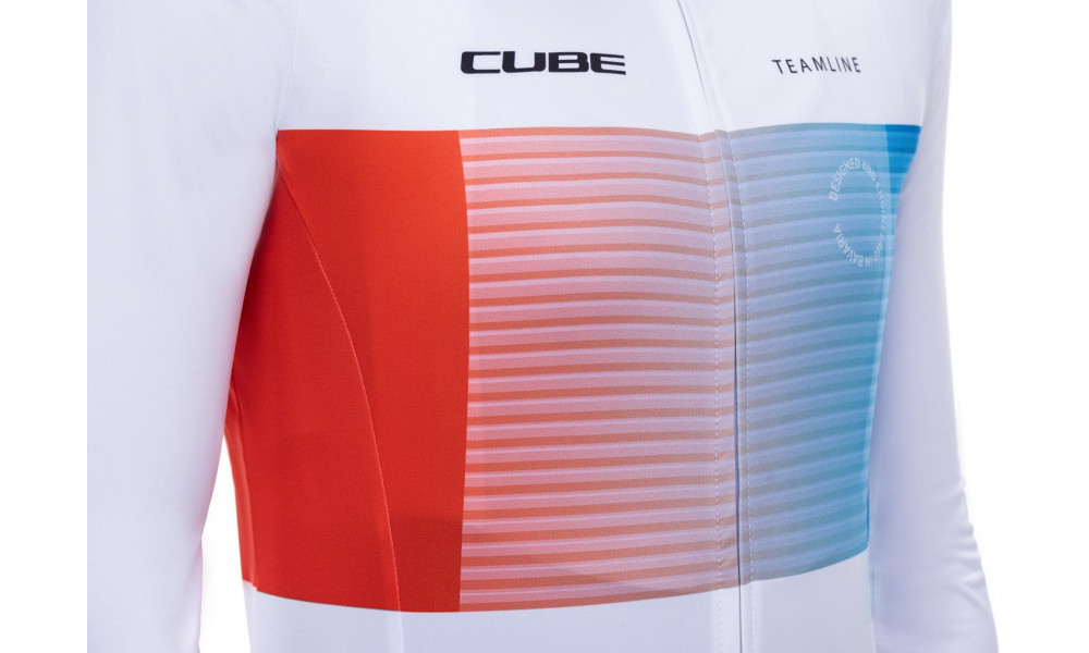 Pyöräilypaita Cube WS Road/XC L/S white'n'blue'n'red - 3