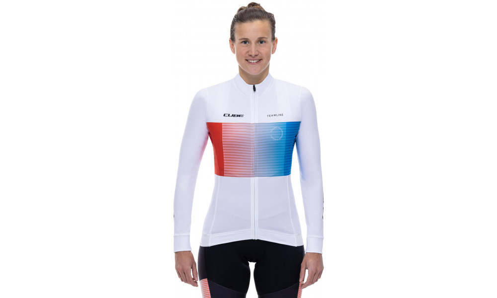 Pyöräilypaita Cube WS Road/XC L/S white'n'blue'n'red - 5