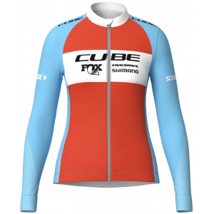 Pyöräilypaita Cube X Factory Racing WS Road/XC L/S blue'n'orange