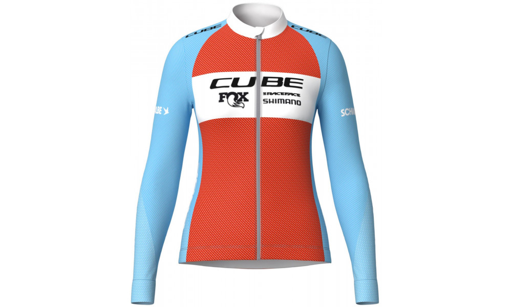 Pyöräilypaita Cube X Factory Racing WS Road/XC L/S blue'n'orange - 1