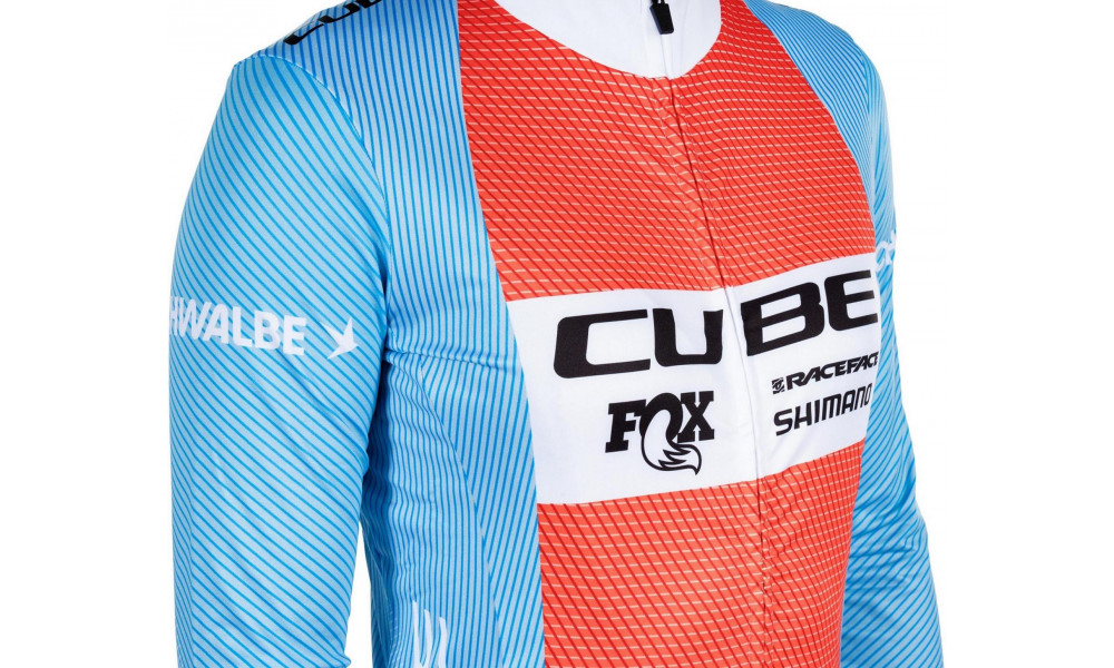 Pyöräilypaita Cube X Factory Racing WS Road/XC L/S blue'n'orange - 3