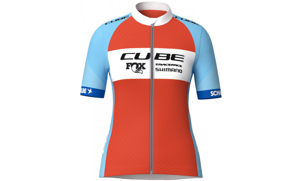 Pyöräilypaita Cube X Factory Racing WS Road/XC S/S blue'n'orange - 1