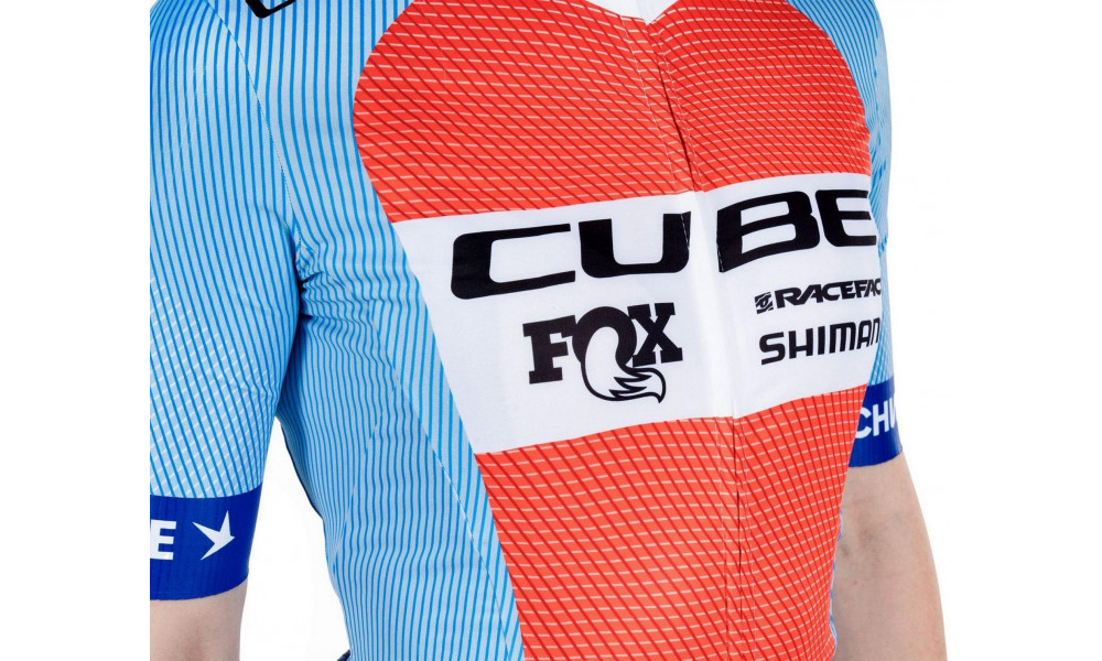 Pyöräilypaita Cube X Factory Racing WS Road/XC S/S blue'n'orange - 3