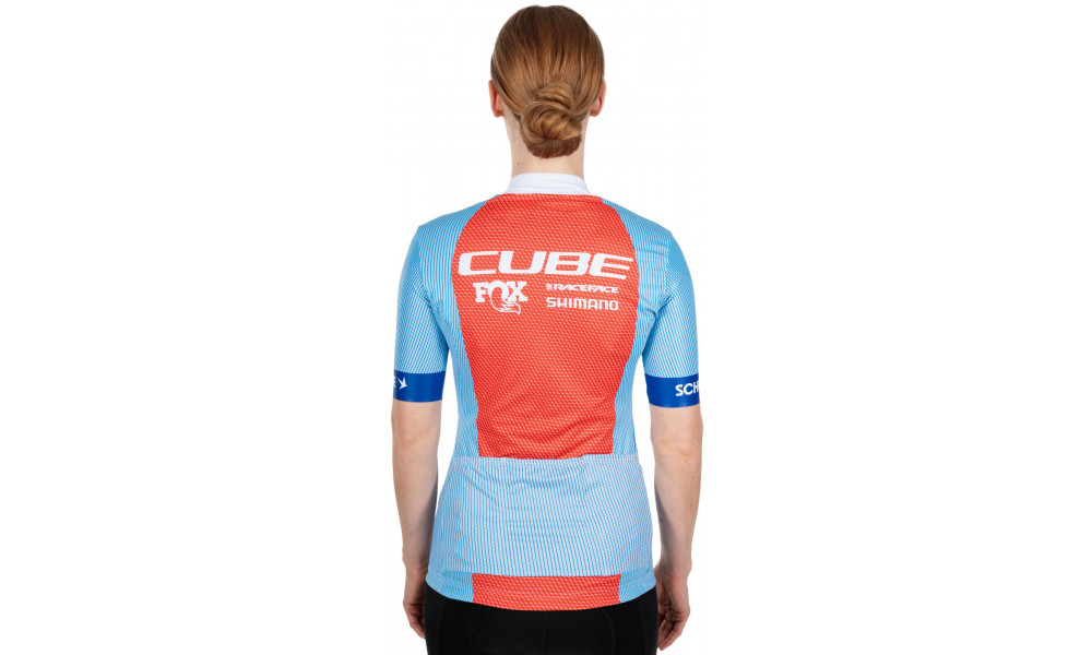 Pyöräilypaita Cube X Factory Racing WS Road/XC S/S blue'n'orange - 4