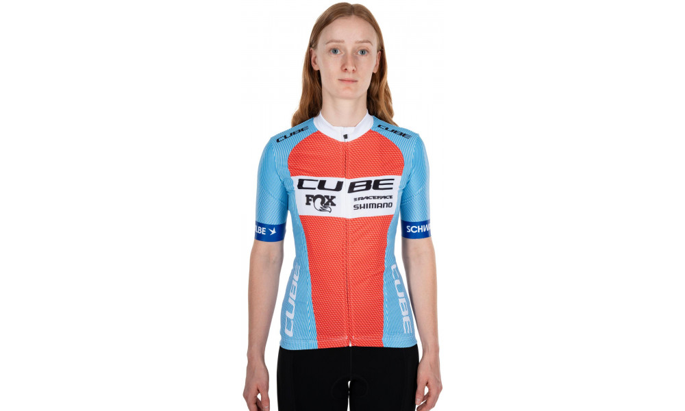 Pyöräilypaita Cube X Factory Racing WS Road/XC S/S blue'n'orange - 5