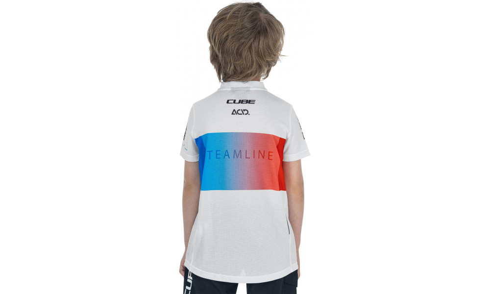 Pyöräilypaita Cube Rookie Teamline S/S white'n'blue'n'red - 2
