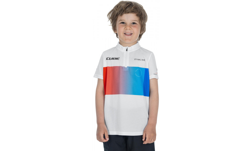 Pyöräilypaita Cube Rookie Teamline S/S white'n'blue'n'red - 3
