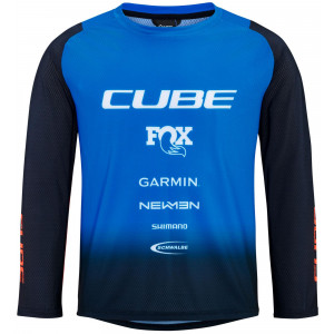 Pyöräilypaita Cube Vertex Rookie X Actionteam L/S black'n'blue