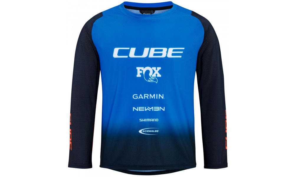 Pyöräilypaita Cube Vertex Rookie X Actionteam L/S black'n'blue - 1