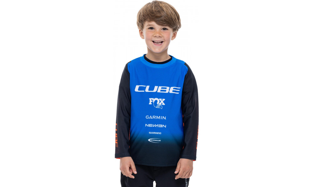 Pyöräilypaita Cube Vertex Rookie X Actionteam L/S black'n'blue - 4