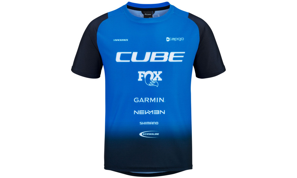Pyöräilypaita Cube Vertex Rookie X Actionteam S/S black'n'blue - 1