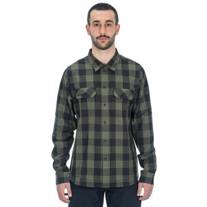 Paita Cube Work L/S olive check