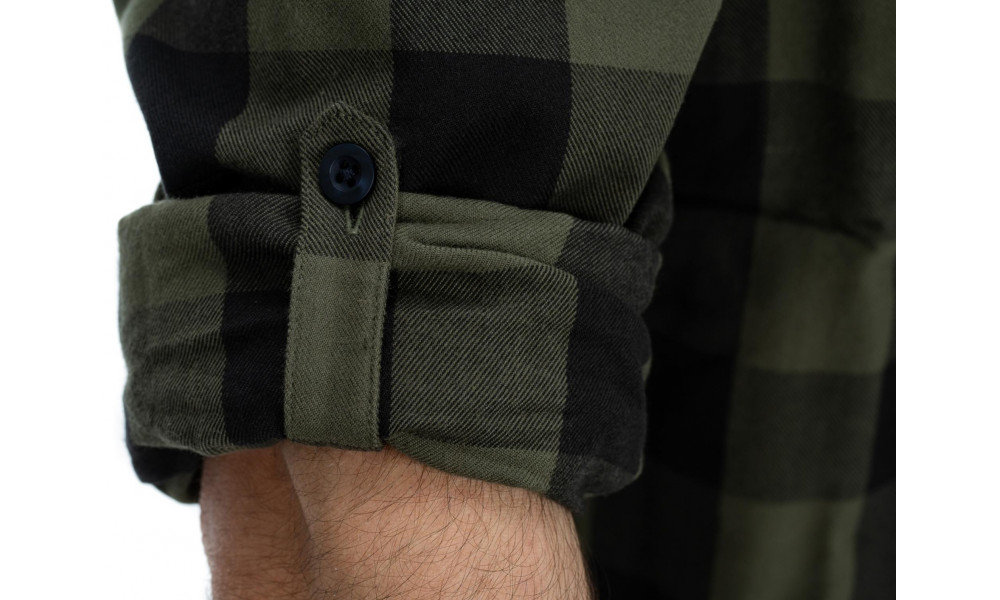 Paita Cube Work L/S olive check - 2