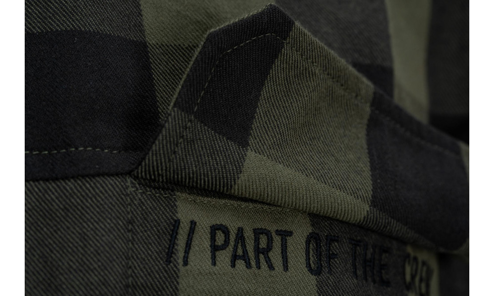 Paita Cube Work L/S olive check - 3