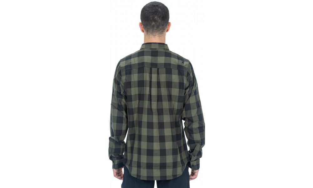 Paita Cube Work L/S olive check - 5