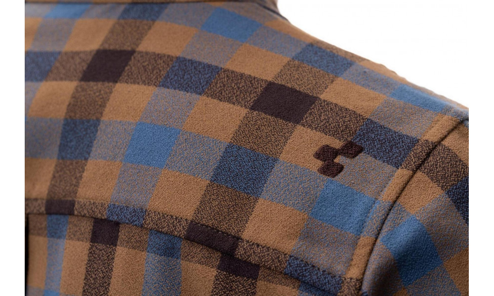 Paita Cube Work L/S brown'n'blue - 2