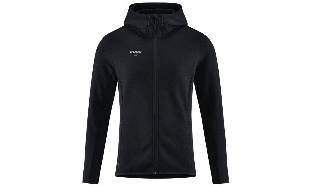 Hupullinen villapaita Cube Advanced Zip black - 1