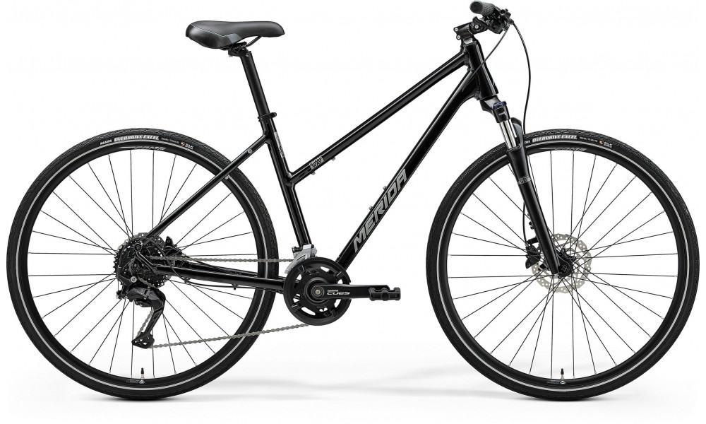 Dviratis Merida Crossway 100 III2 Lady glossy black(silver) 