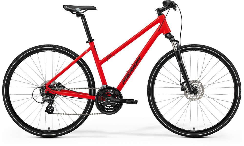 Dviratis Merida Crossway 10 III1 Lady matt race red(black) 