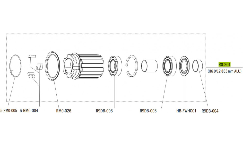 Vapaarattaan runko Fulcrum for Shimano HG 10/11-speed cassettes 