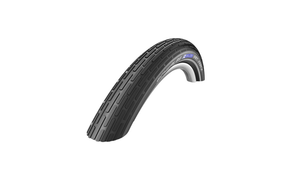 Rengas 26" Schwalbe Fat Frank HS 375, Active Wired 60-559 / 26x2.35 Black-Reflex 