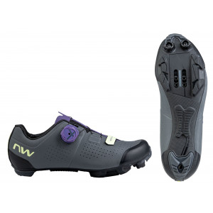 Pyöräilykengät Northwave Razer WMN MTB XC dark grey-dark purple