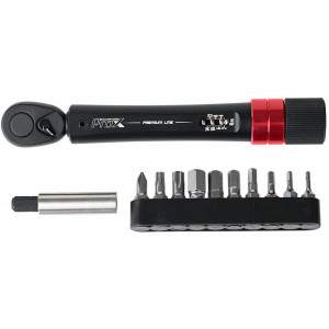 Tool set ProX Premium Line with dynamometer 2-14Nm 12-parts black