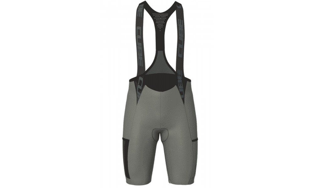 Bib-pyöräilyshortsit Cube Gravel Cargo olive 