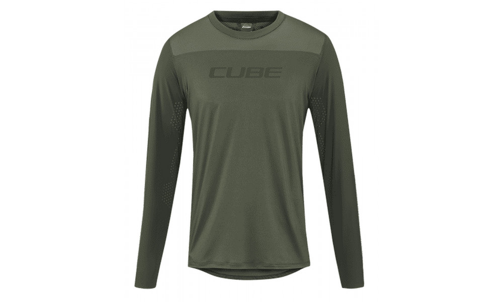 Pyöräilypaita Cube Round Pro TM MTB L/S olive 